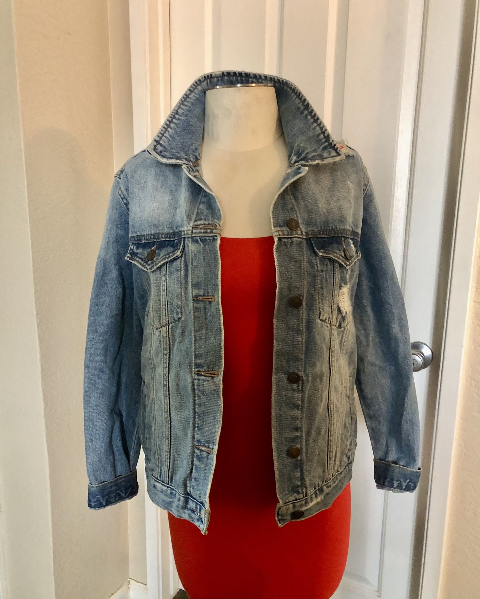 Distressed Denim Jacket 