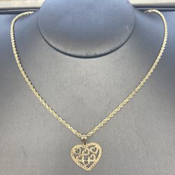 10kt Real Gold Chain 10kt Real Gold Pendant 