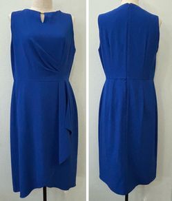 Tahari Arthur S. Levine royal blue sleeveless keyhole dress EUC - size 10