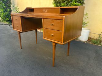 Mid century Desk/ Vanity with mirror by BROYHILL