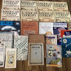 Large Assortment Vintage/Antique Cookbooksk, Pamphlets, Brochures etc. (all for $26)