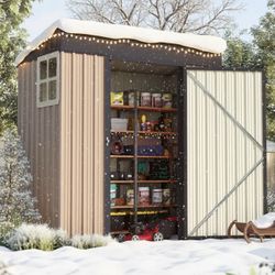 5X3 FT- Outdoor Metal Storage Shed with side window 