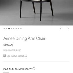 Arhaus Aimee Chairs (6 Available) 