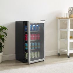 115-Can Stainless Steel Beverage Cooler Drink Refrigerator