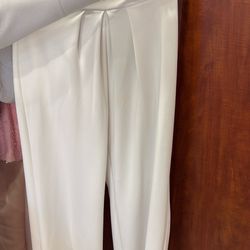 Cream Halter Jumpsuit – Elegant Wide Leg