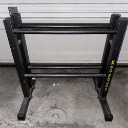 Two-Level Dumbbell & Kettlebell Storage Rack