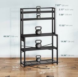Baker's Rack Shelf with Outlets