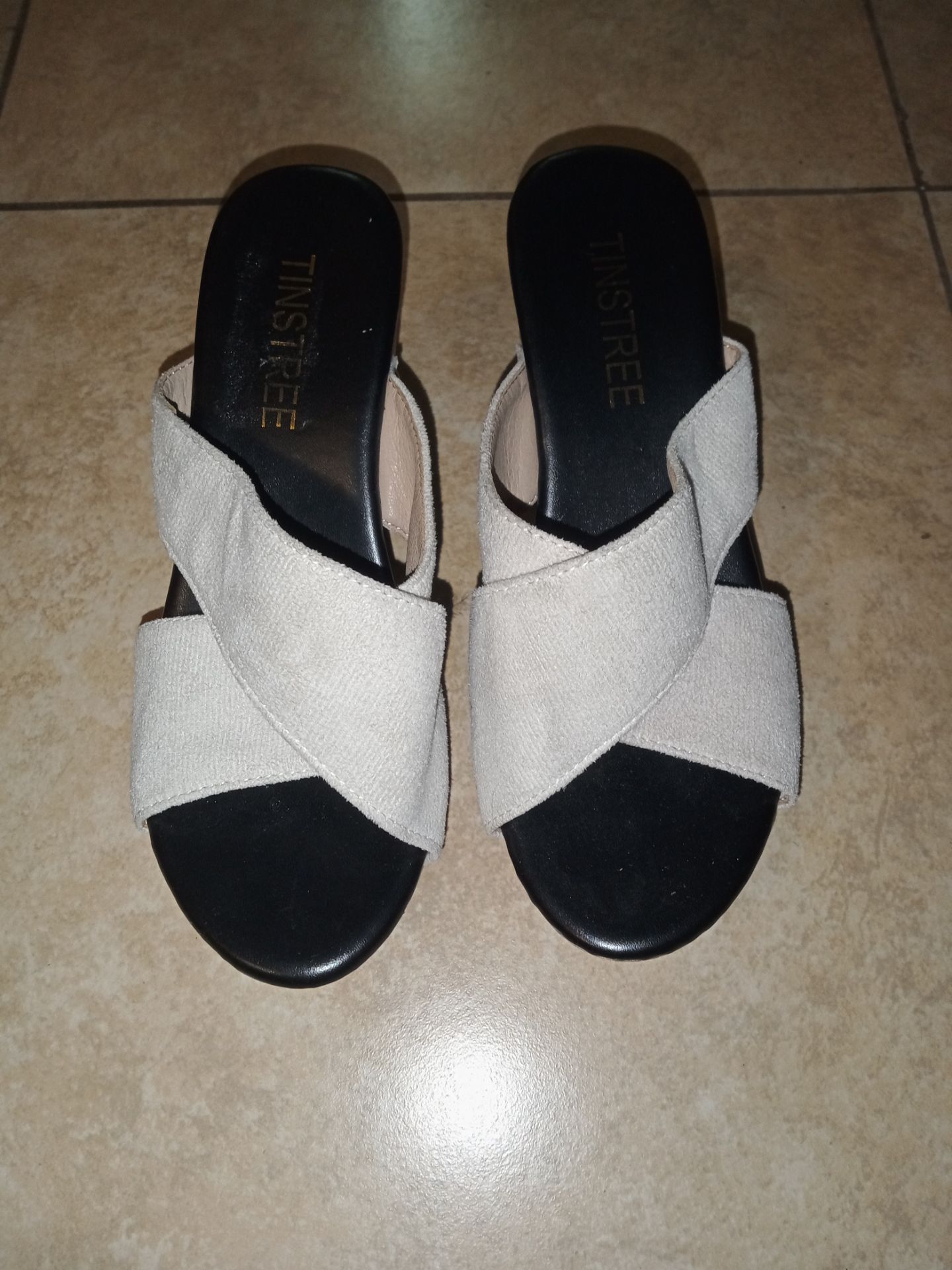 Beige Suede Platform