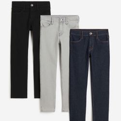 H&M Boys 3-pack slim fit stretch jeans