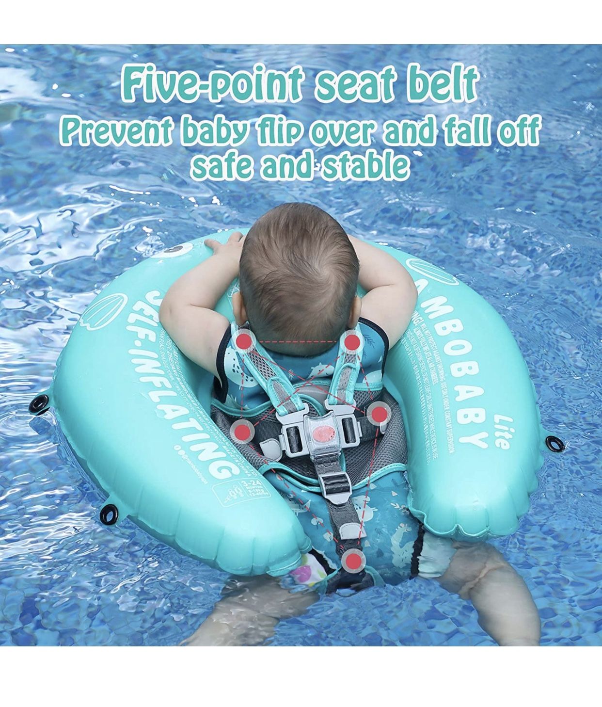 Self Inflating Baby Swim Float with Canopy