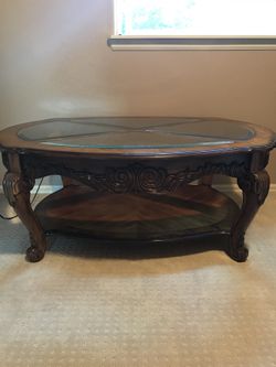 Wooden Table Glass surface