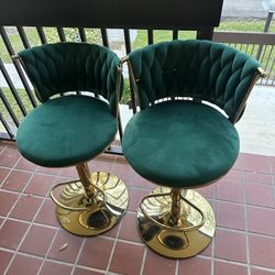 ⭐️⭐️⭐️ BAR STOOLS, SET OF 2, ADJUSTABLE HEIGHT, VERY GOOD CONDITION ⭐️⭐️⭐️