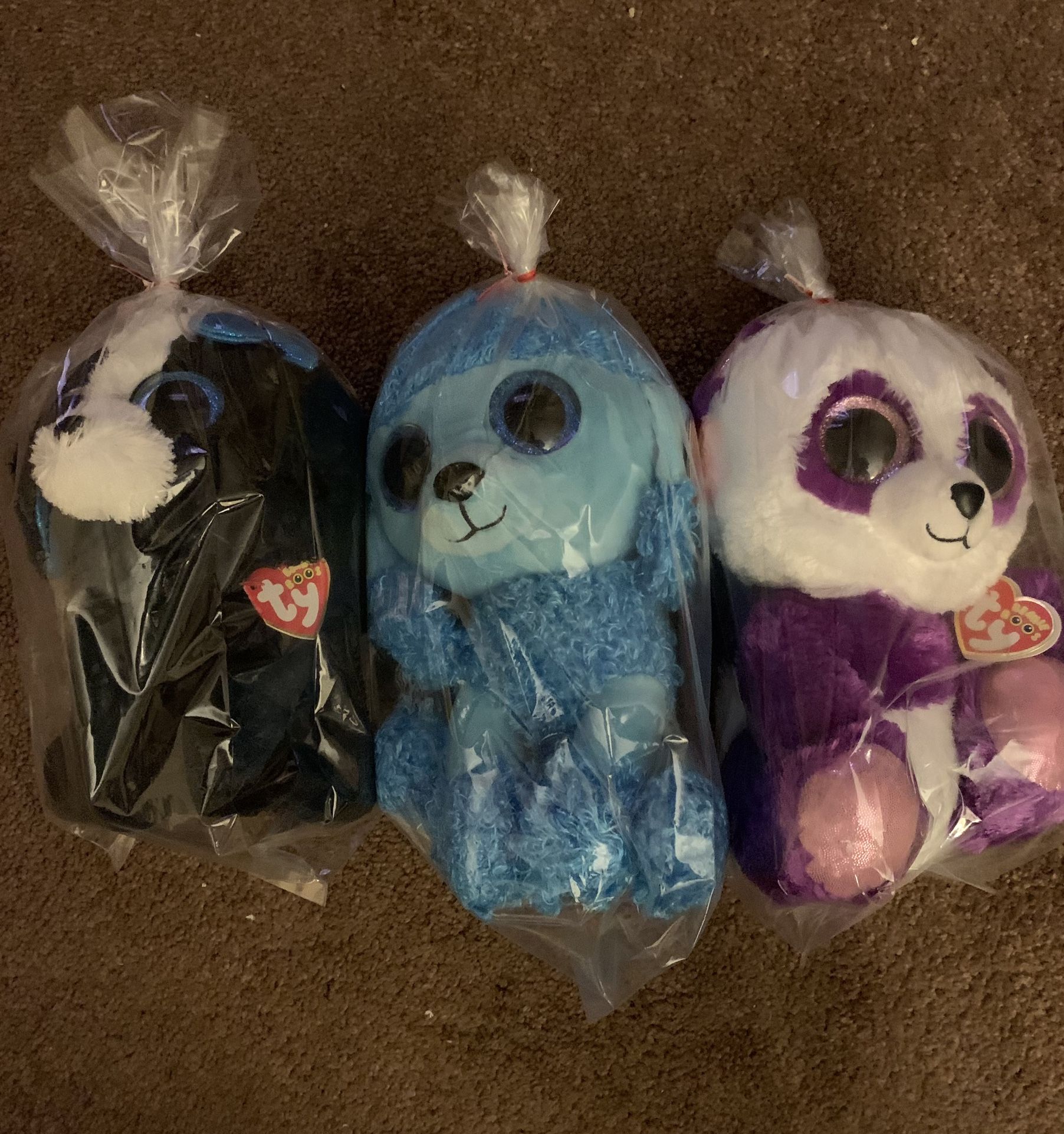 3 Ty Beanie Buddy Tracey the Dog & TY Beanie Boos - MANDY the Blue Poodle & Ty Beanie Boo Plush Stuffed Animal Boom Boom the Panda All Medium Size - 9