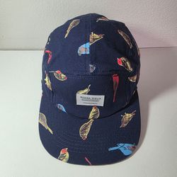 Maker Wear Bird Print Blue Multicolor Adjustable Men's Baseball Cap One Size