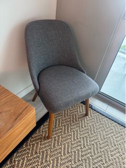 Grey accent chair