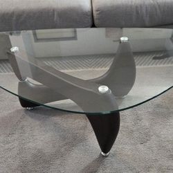 Noguchi Style Modern Coffee Table Dark Brown