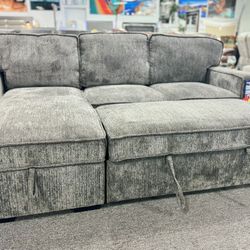 Overstock Sale Must Go🚨Beautiful Grey Pull Out Sleeper Sectional Furniture Amazing Deal $599 Overstock Sale Must Go🚨Beautiful Grey Pull Out Sleeper