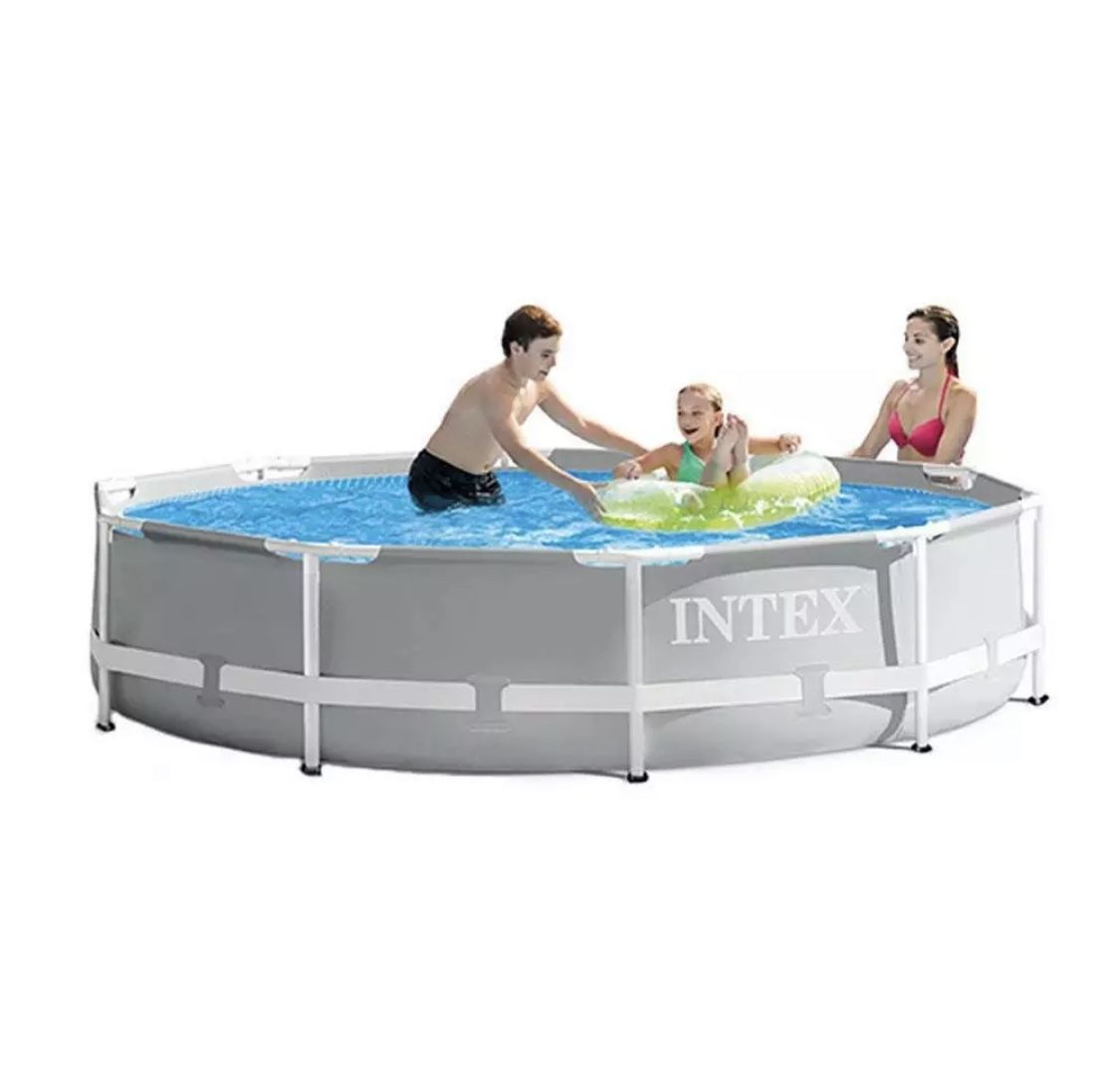 Intex 26701EH 10ft x 30in Prism Metal Frame Above Ground Swimming Pool with Pump