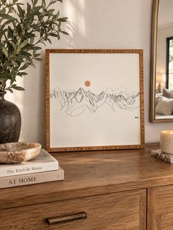20" x 20" Jessa Gilbert Jumbo Peak Bamboo Framed Wall Art - Deny Designs