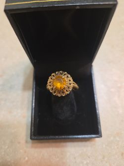 10 k gold ring.  Weight is 3.7 grams