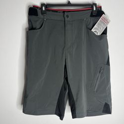 Zoic Ether + Essential Liner Bike Shorts Mens XL Shadow Grey NWT