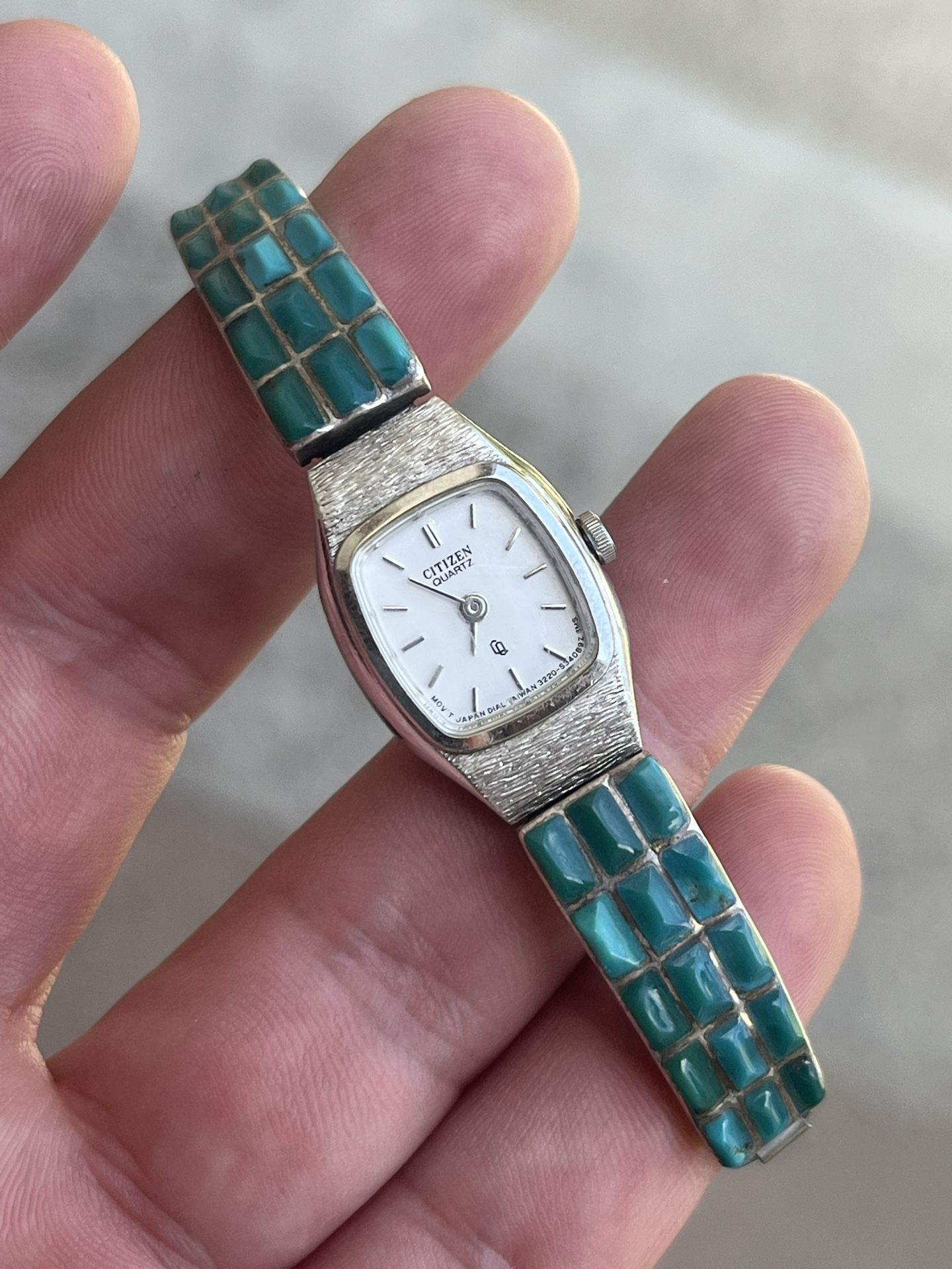 Native American Turquoise Sterling Silver CITIZEN Watch