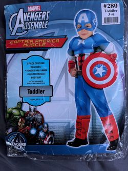 Marvel Captain America Muscle Toddler Costume