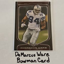 DeMarcus Ware Dallas Cowboys Hall of Fame LB Bowman Card. 