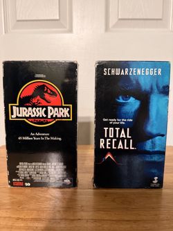 Jurassic Park & Total Recall VHS Tapes