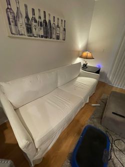 Off white slipcover sofa