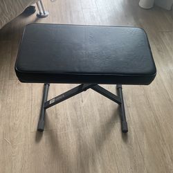 Sitting Stool Black Faux Leather 