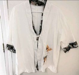 White Short Haori Kimono Jacket