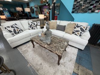 Light Gray Fabric Sectional Sofa Set