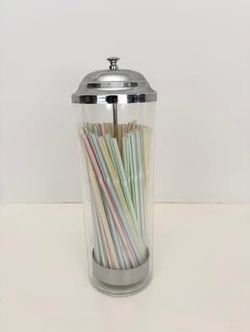 Acrylic Drinking Straw Dispenser Holder