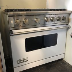 Viking 36”Wide Dual Fuel Range Stove With Charbroil Grill 