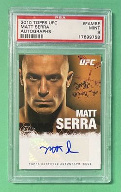 2010 Topps UFC Series 4 Fighter Autographs Matt Serra Auto PSA 9 Pop 2!!