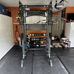 PRO SERIES Ultimate Half Rack Functional Trainer w/Smith Machine Bar | 400lb Stack | Gym Equipment | Fitness | Commercial | Squat Rack