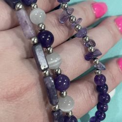 Natural Rock 🪨 Bracelets 3pcs 