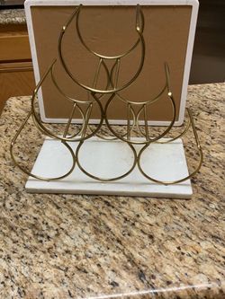 Anthropologie Marble Wine Rack 6 bottles