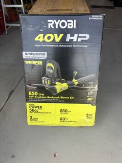 Ryobi 850 CFM 40 V Brushless Backpack Blower Kit