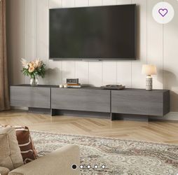 Modern Gray TV Stand / Storage Cabinet – New in Box – Originally $120+