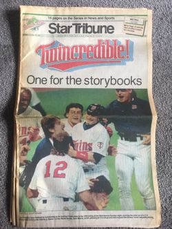 1991 World Series newspaper