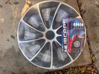 16” hubcaps for Toyota Camry Corolla 4pcs black and gray modern style also fits other brands Tapas de rin polveras tapa cauchos platos de llanta