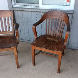Solid Wood Chairs Vintage Courthouse Chairs