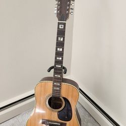 Beautiful Rare Vintage Ventura V-697 12 String Acoustic Guitar