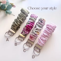 Scrunchie keychain fob