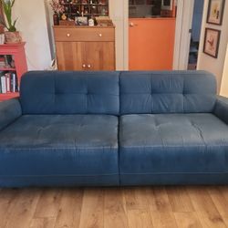 Raniel Sofa Blue Urban Suede