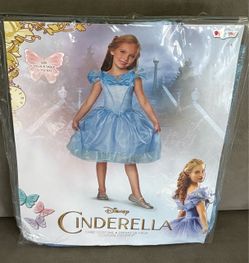 New Disney Cinderella Girls Halloween Costume Size 4-6X or 7/8