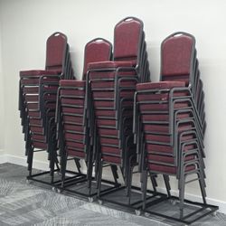 Padded Stackable Chairs In Great Shape