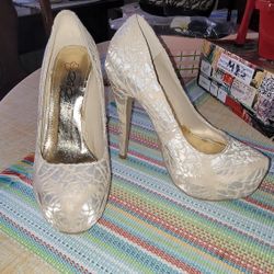 Heels Gold(6) & Red Never Worn(7) Black Worn One(6) $5 Each